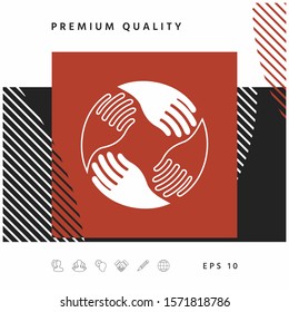 Teamwork Hands. Human connection Logo. Graphic elements for your design