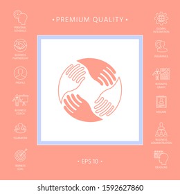 Teamwork Hands. Human connection Logo. Graphic elements for your design