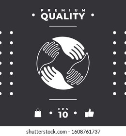 Teamwork Hands. Human connection Logo. Graphic elements for your design