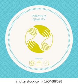 Teamwork Hands. Human connection Logo. Graphic elements for your design