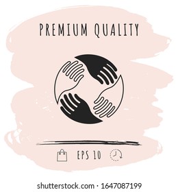 Teamwork Hands. Human connection Logo. Graphic elements for your design