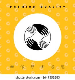 Teamwork Hands. Human connection Logo. Graphic elements for your design