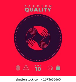 Teamwork Hands. Human connection Logo. Graphic elements for your design