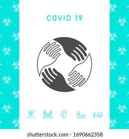 Teamwork Hands. Human connection Logo. Graphic elements for your design