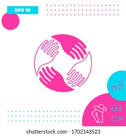 Teamwork Hands. Human connection Logo. Graphic elements for your design