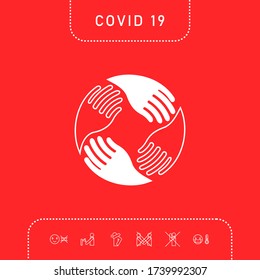 Teamwork Hands. Human connection Logo. Graphic elements for your design
