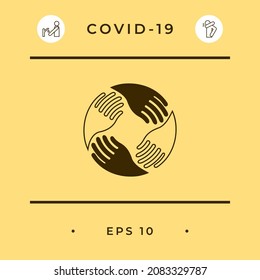 Teamwork Hands. Human connection Logo, elements for your design