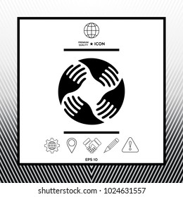 Teamwork Hands Logo. Human connection