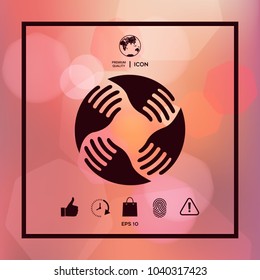 Teamwork Hands Logo. Human connection