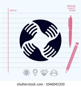Teamwork Hands Logo. Human connection