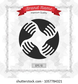 Teamwork Hands Logo. Human connection