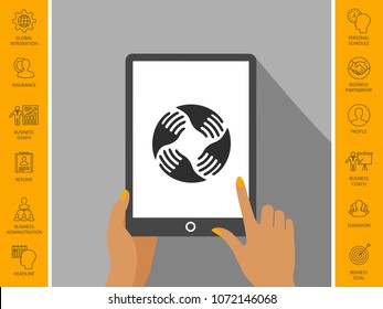 Teamwork Hands Logo. Human connection