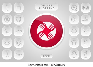 Teamwork Hands Logo. Human connection