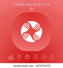 Teamwork Hands Logo. Human connection