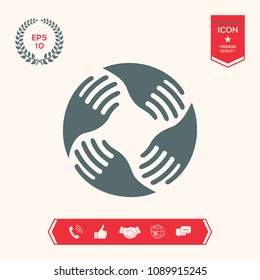 Teamwork Hands Logo. Human connection
