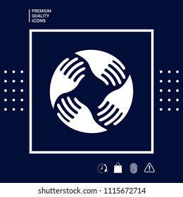 Teamwork Hands Logo. Human connection