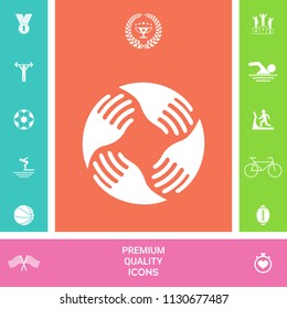 Teamwork Hands Logo. Human connection