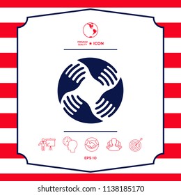 Teamwork Hands Logo. Human connection