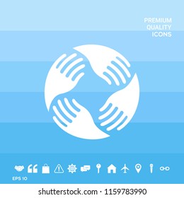 Teamwork Hands Logo. Human connection
