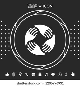Teamwork Hands Logo. Human connection