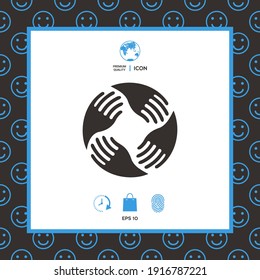 Teamwork Hands Logo. Human connection, elements for your design