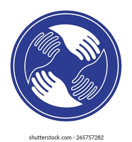 Teamwork Hands Logo. Human connection.