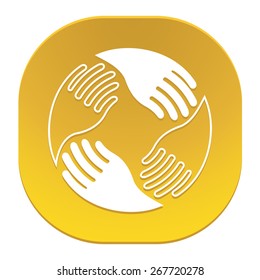 Teamwork Hands Logo. Human connection.