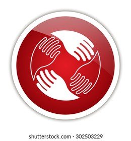 Teamwork Hands Logo. Human connection.