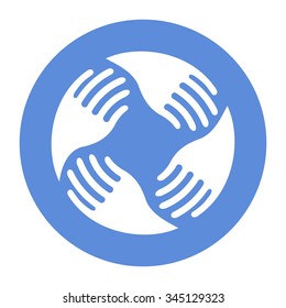 Teamwork Hands Logo. Human connection.