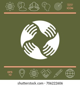 Teamwork Hands Logo. Human connection