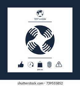 Teamwork Hands Logo. Human connection