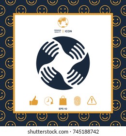 Teamwork Hands Logo. Human connection