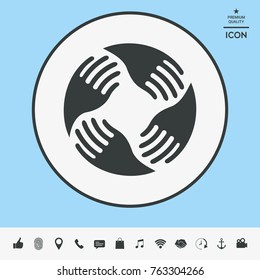 Teamwork Hands Logo. Human connection