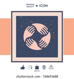 Teamwork Hands Logo. Human connection