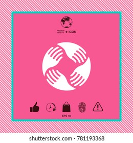 Teamwork Hands Logo. Human connection