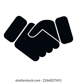 Teamwork handshake icon simple vector. Business community. Social digital