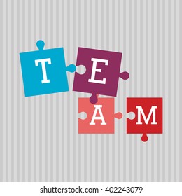 Teamwork with human hand design, vector illustration