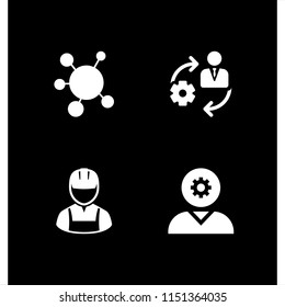 teamwork icon. 4 teamwork set with molecule unions, management, user and business and finance vector icons for web and mobile app
