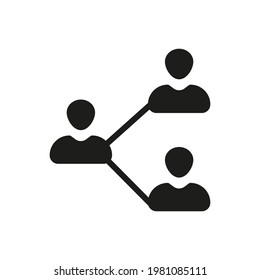 icono de trabajo en equipo. vector blanco y negro