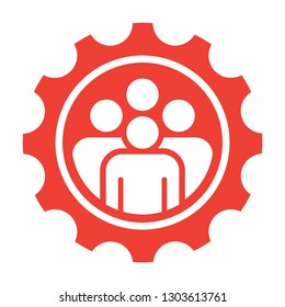 Teamwork Icon. Business And Education Process. Vector Illustration.