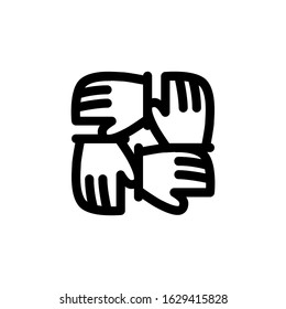 Teamwork Icon. Business Icon Set Vector Logo Symbol.
