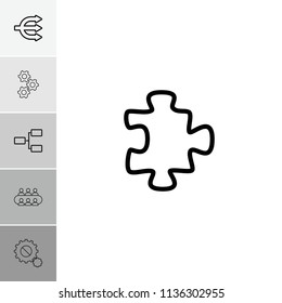 Teamwork icon. collection of 6 teamwork outline icons such as puzzle, structure, group. editable teamwork icons for web and mobile.