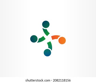 Teamwork icon concept design template