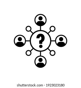 Teamwork icon. Concept of manager making decision or choice for business. Vector EPS 10. Isolated on white background