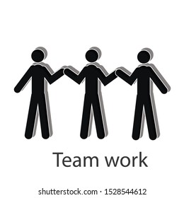 Teamwork icon concept on white background. Creative idea design use for web page.  Business sign vector illustration for your project or presentation.