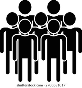 Symbol "Teamwork". Handsymbolsatz für Zusammenarbeit. Symbol für Zusammenarbeit. schwarze Farbe