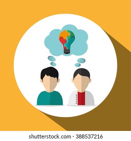 Teamwork icon design 