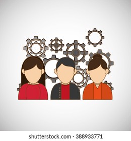 Teamwork icon design 