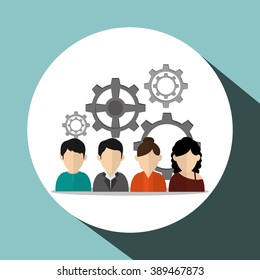 Teamwork icon design 