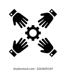 Teamwork icon design. Vector illustration.